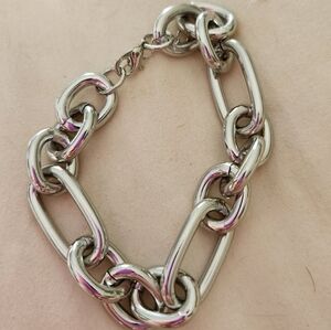 Chunky Silver Chain Bracelet